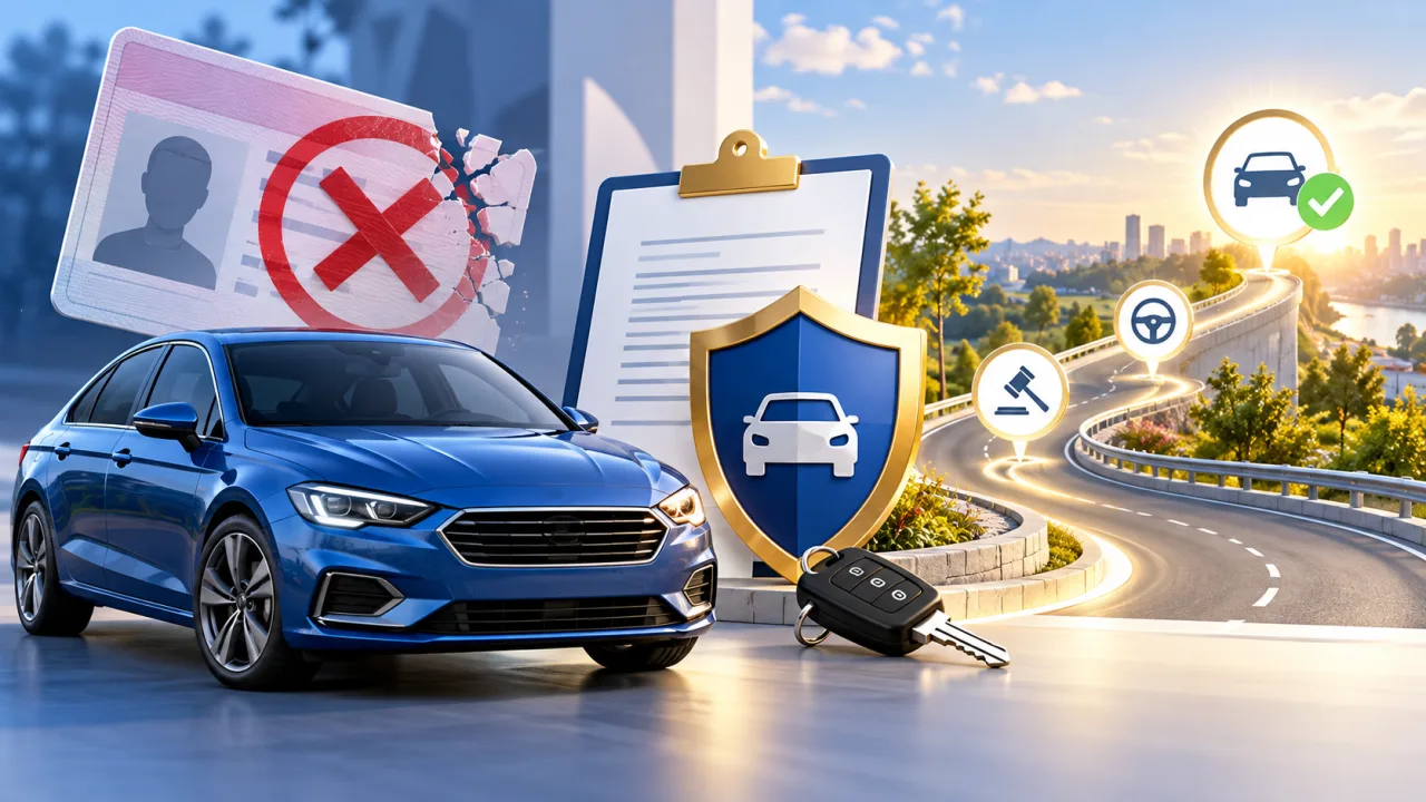 Illustration assurance automobile : assurance auto résilié après annulation du permis : retour légal à la conduite
