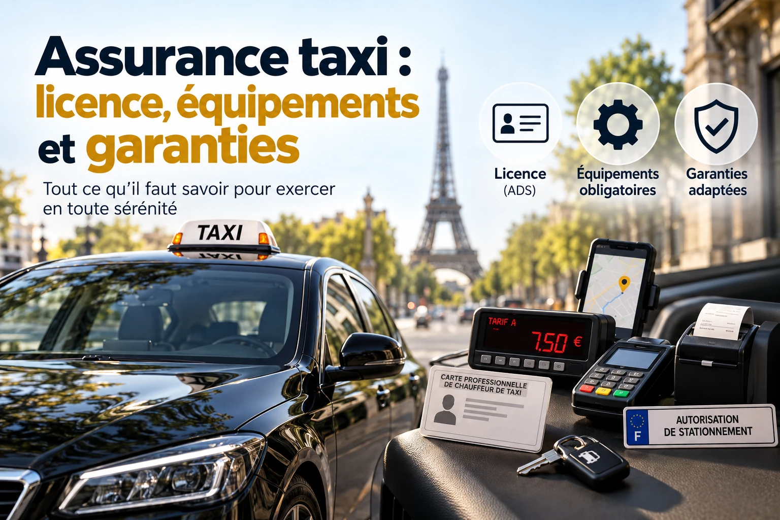 Assurance taxi : licence, équipements et garanties