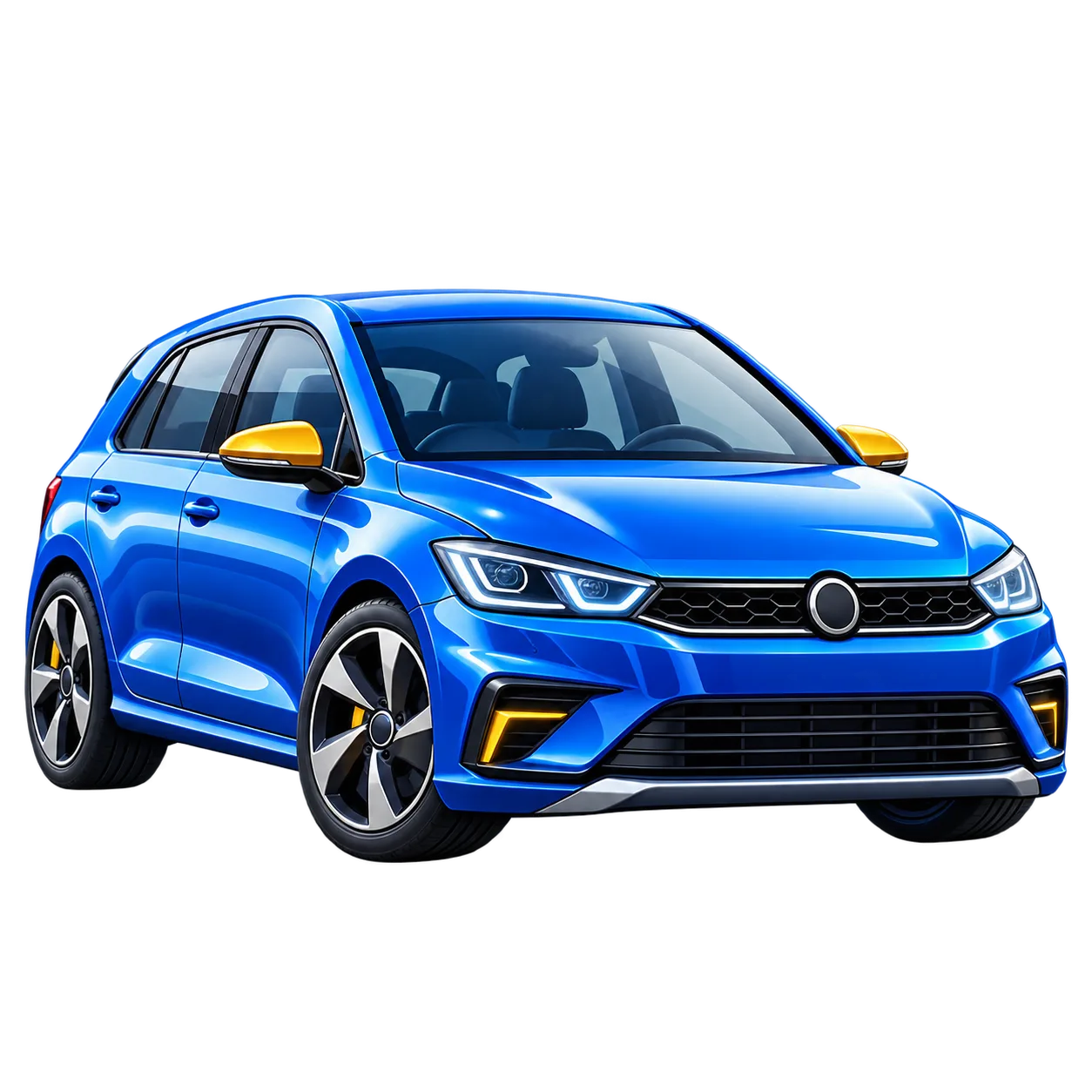 Voiture de sport moderne sur route